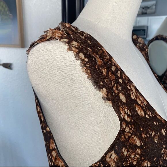 Jones New York Silk Butterfly Print Scoop Neck Sleeveless Maxi Dress Size 16 NWT - Picture 8 of 14